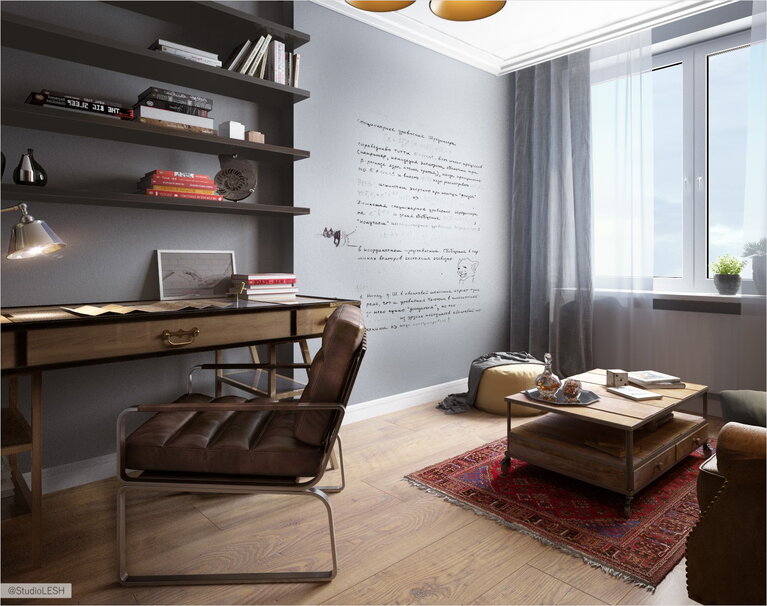 Кабинет маркерная стена