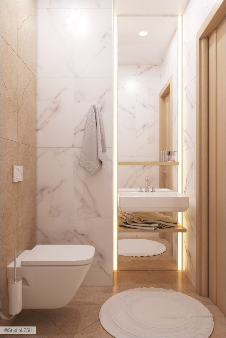 Ванная подвесной унитаз