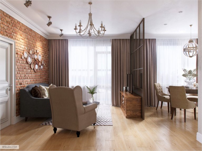 Опенспейс кирпичная стена