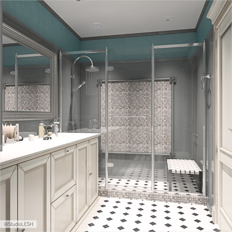 Душ в ванной комнате