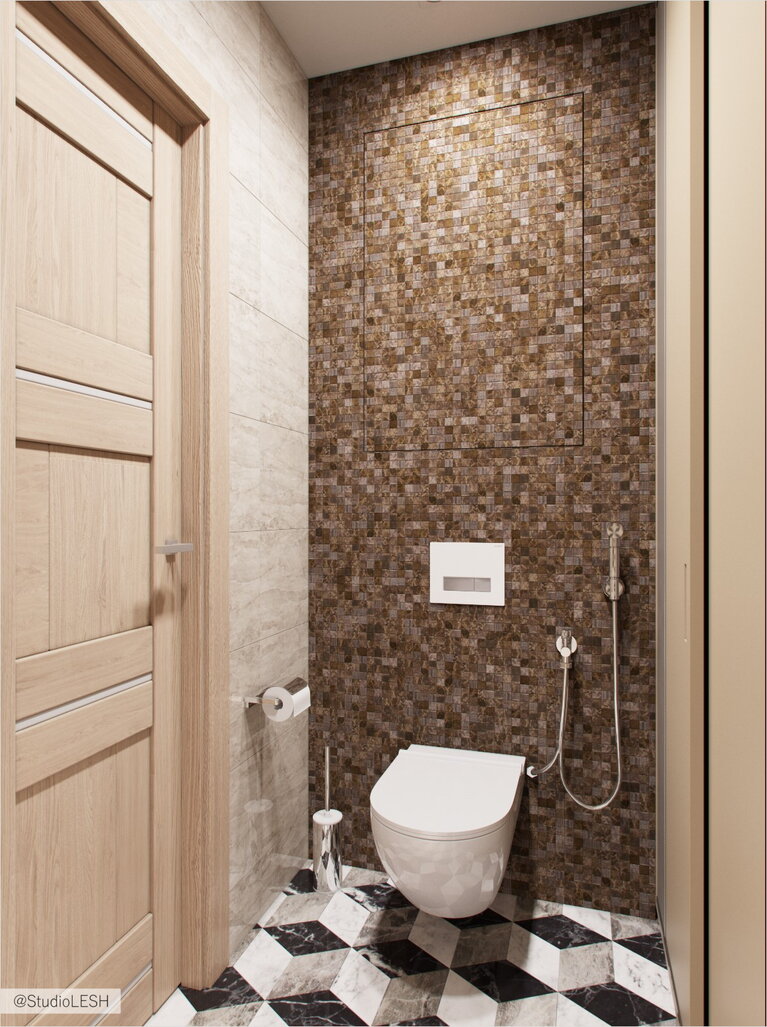 Санузел с мозаикой