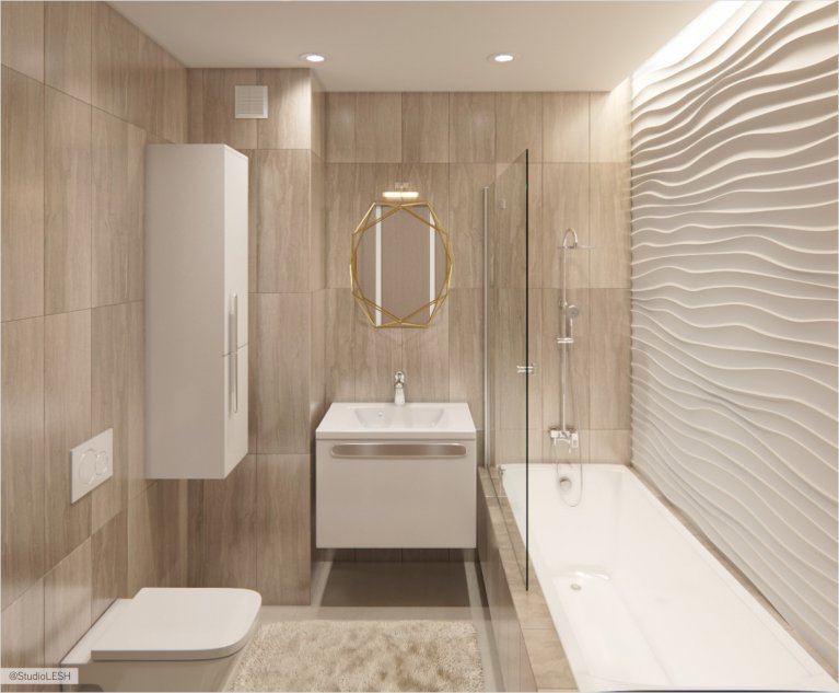 Ванная комната с интересным декором