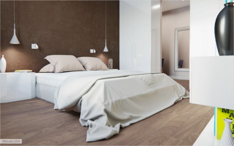 Спальня в белом цвете