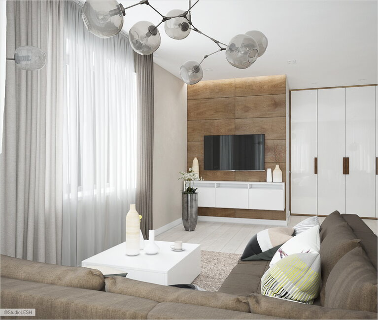 Кухня-гостиная в современном стиле