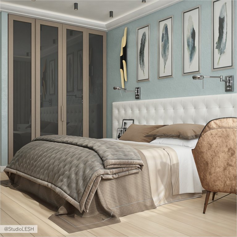 Спальня с холодными стенами