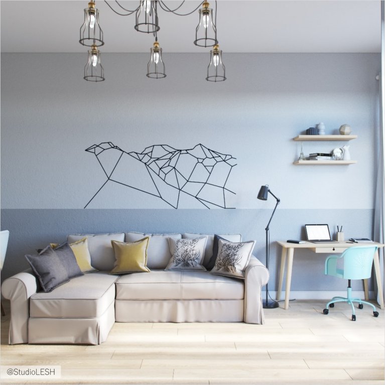 Гостиная с рисунком