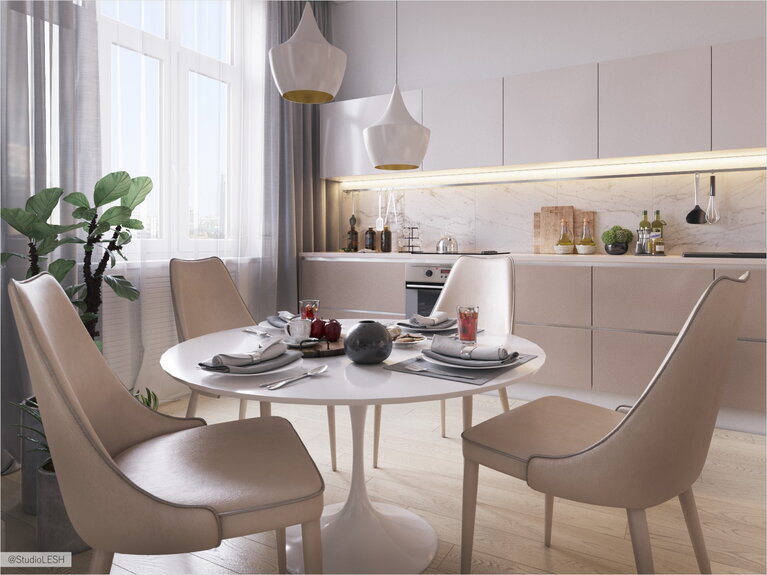 Бежевая кухня