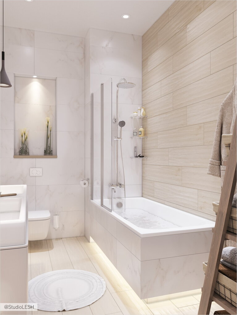 Нежная ванная комната