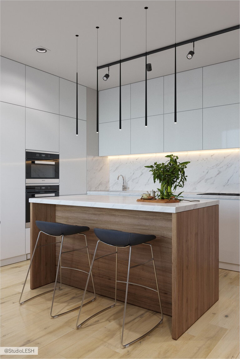 Кухонный остров из дерева