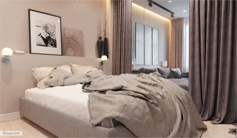 Бежевая спальня