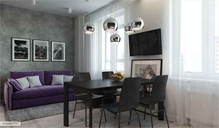 Столовая группа в черном цвете