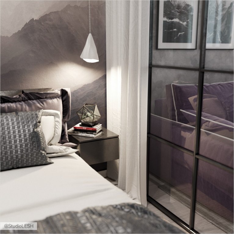 Серая спальня