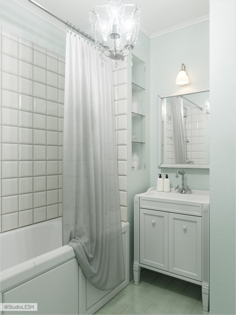  Белая ванная комната