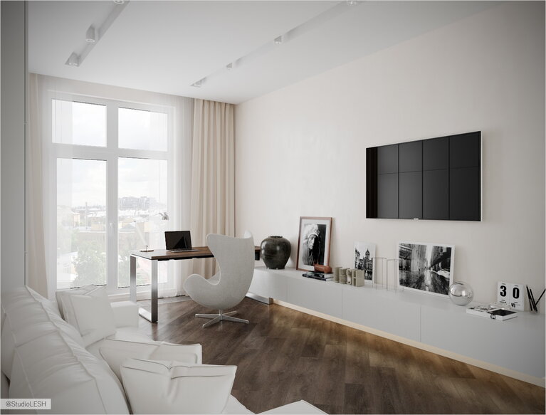 Контрастная гостиная