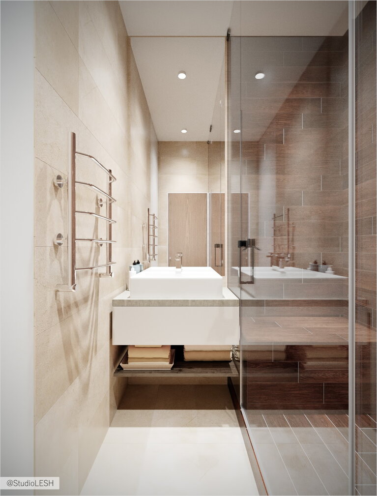 Бежевая ванная