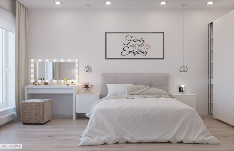 Белая спальня