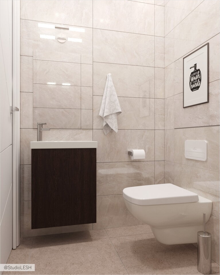 Белый туалет