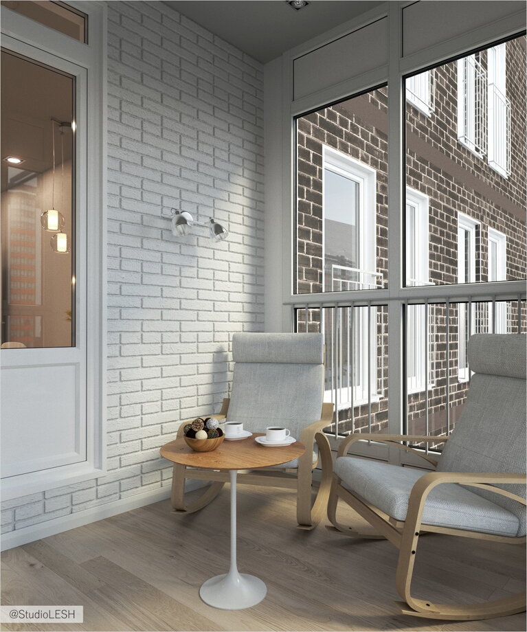 Стильный балкон в Кудрово