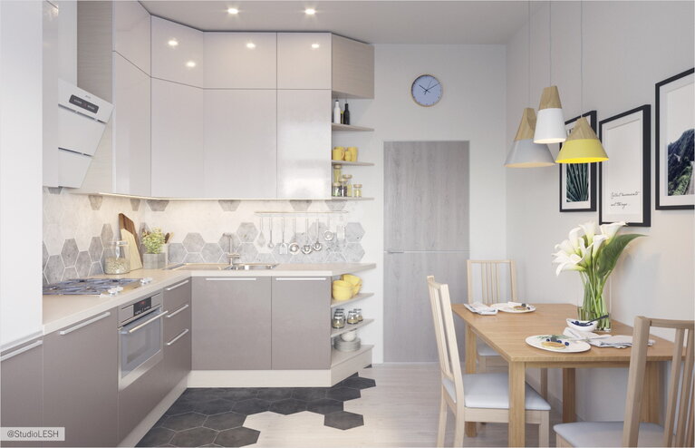 Бежевая кухня