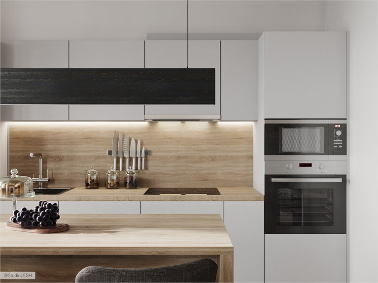 Скандинавская белая кухня