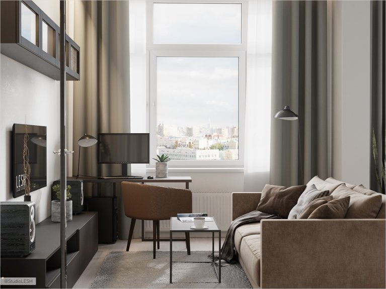 Бежевая гостиная