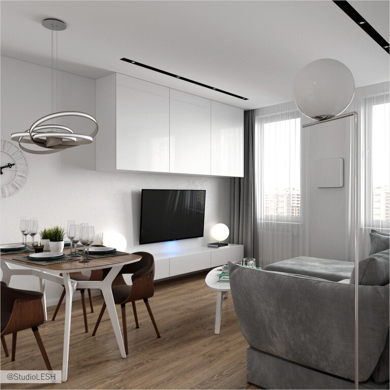 Render Телевизор в гостиной комнате 