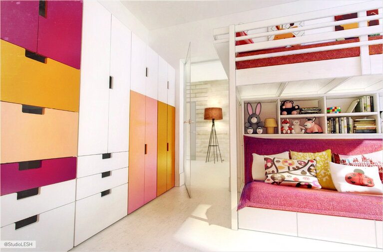 Дизайн интерьера детской для девочки