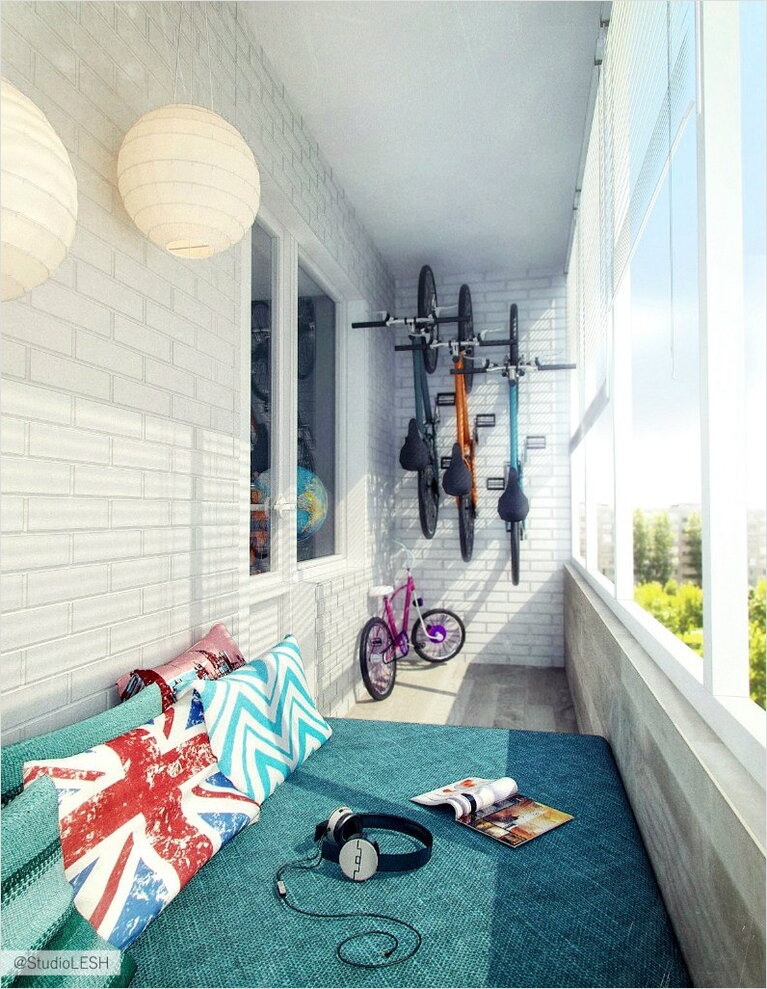 Дизайн интерьера балкона