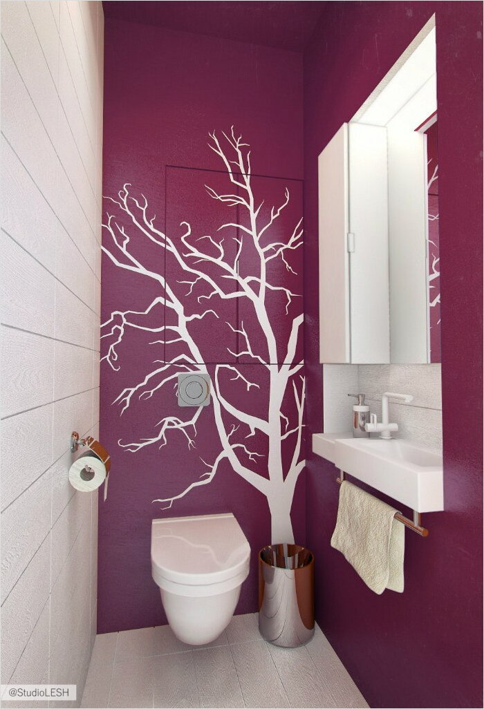 Дизайн интерьера туалета