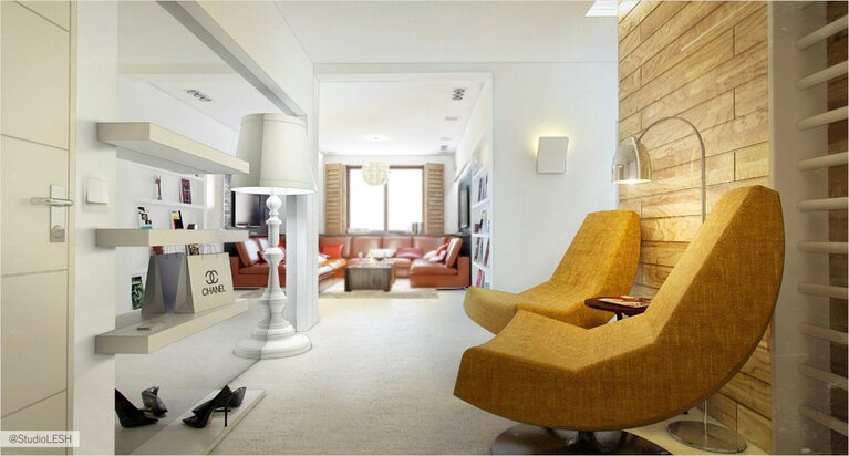 Дизайн интерьера коридора