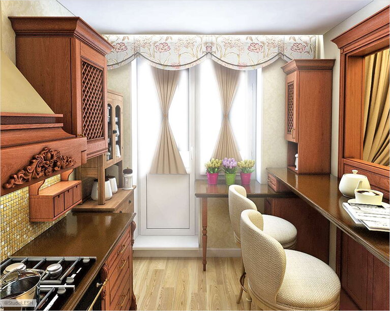 Дизайн интерьера кухни, классический стиль
