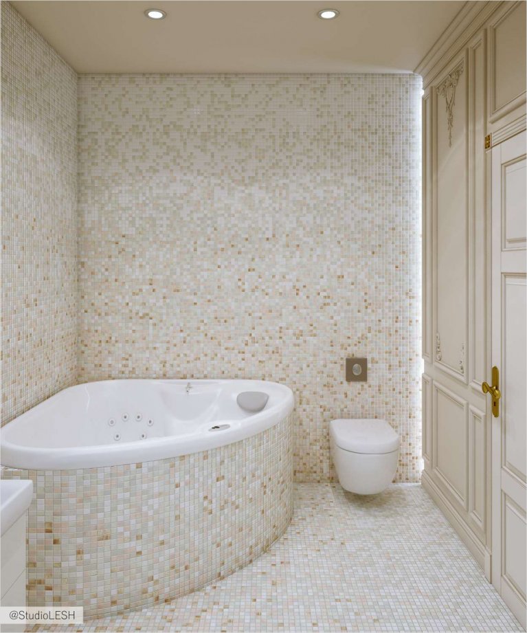 Дизайн интерьера ванной в загородном доме