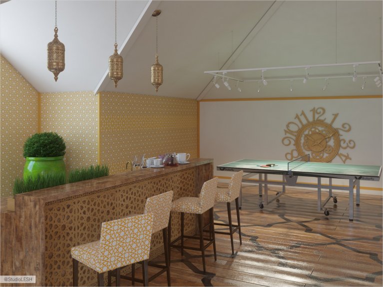 Дизайн барной стойки в загородном доме