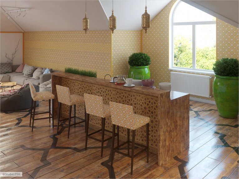 Оформление зоны отдыха в коттедже 