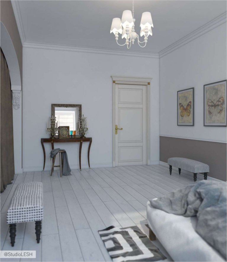 Дизайн интерьера гостевой спальни в классическом стиле