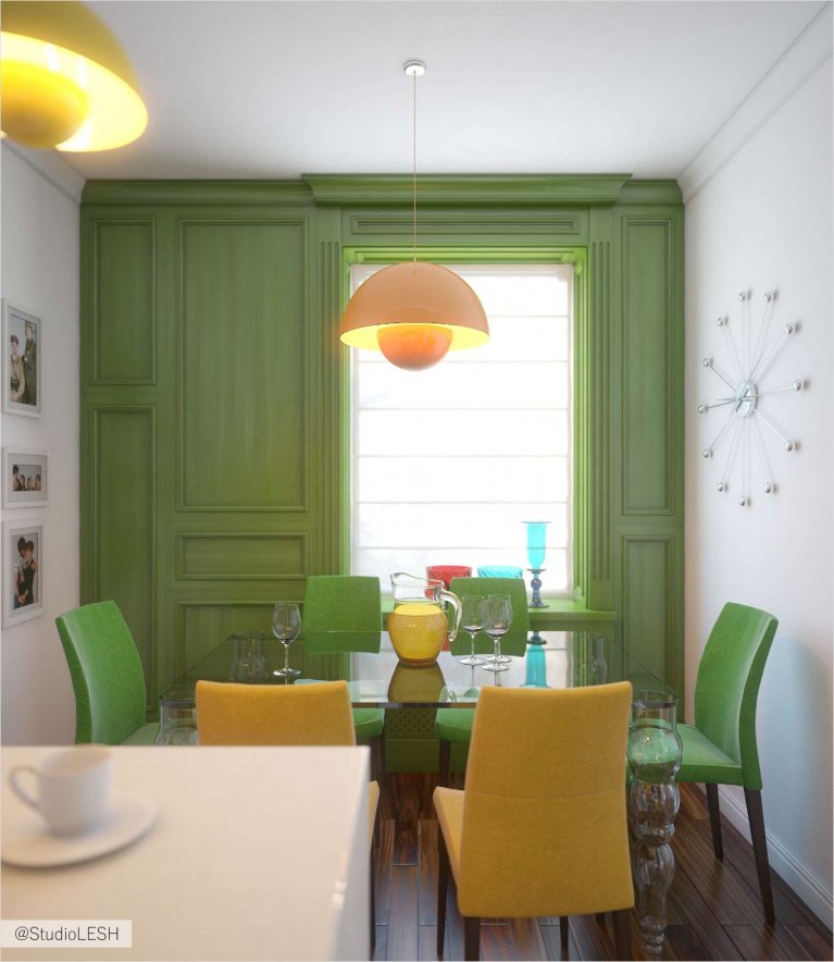 Дизайн интерьера квартиры обеденный стол