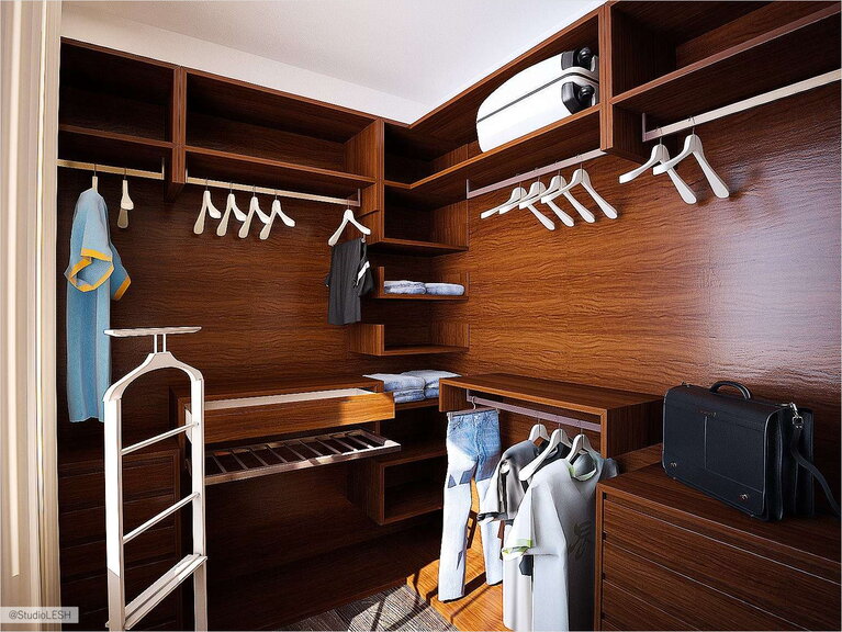 Дизайн интерьера гардероба
