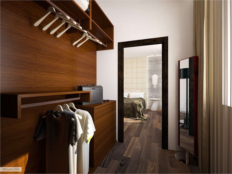 Дизайн интерьера гардероба