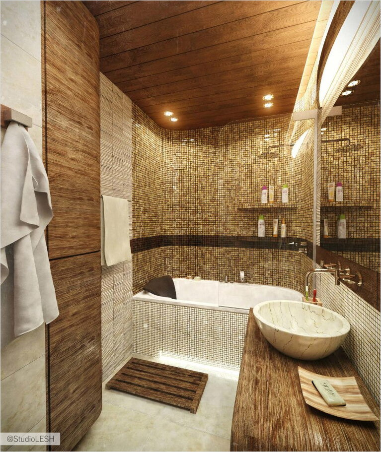 Дизайн интерьера ванной комнаты