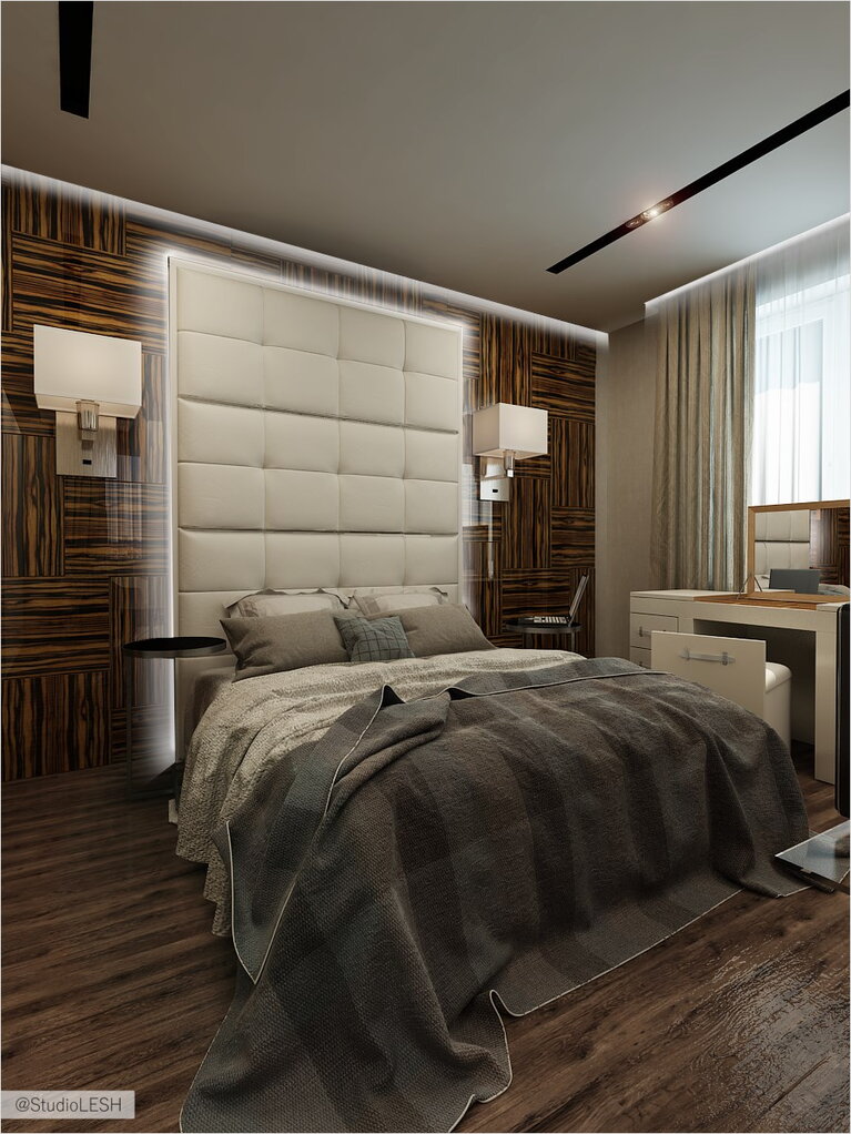 Дизайн проект интерьера спальни