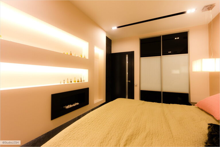 Дизайн интерьера спальной комнаты