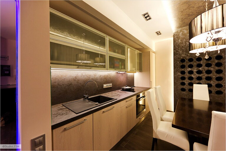 Дизайн интерьера кухни - столешница из керлита