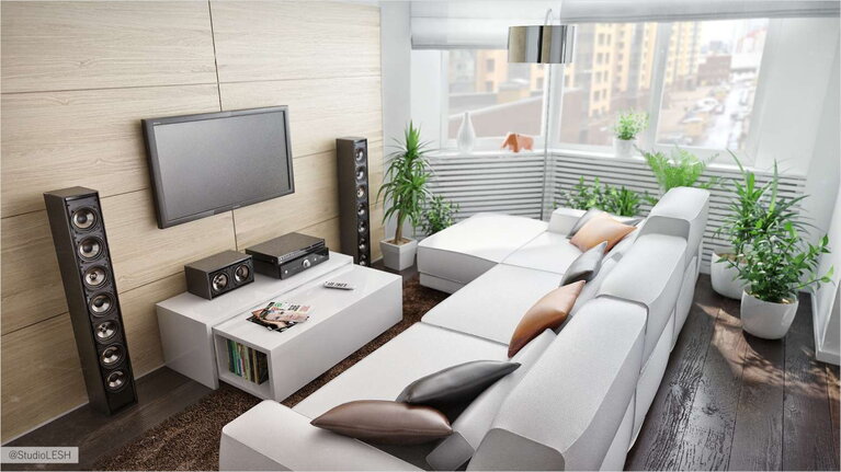 Дизайн интерьера - домашний кинотеатр 