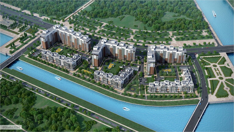 Interior design in Zhemchuzhny Bereg residential complex